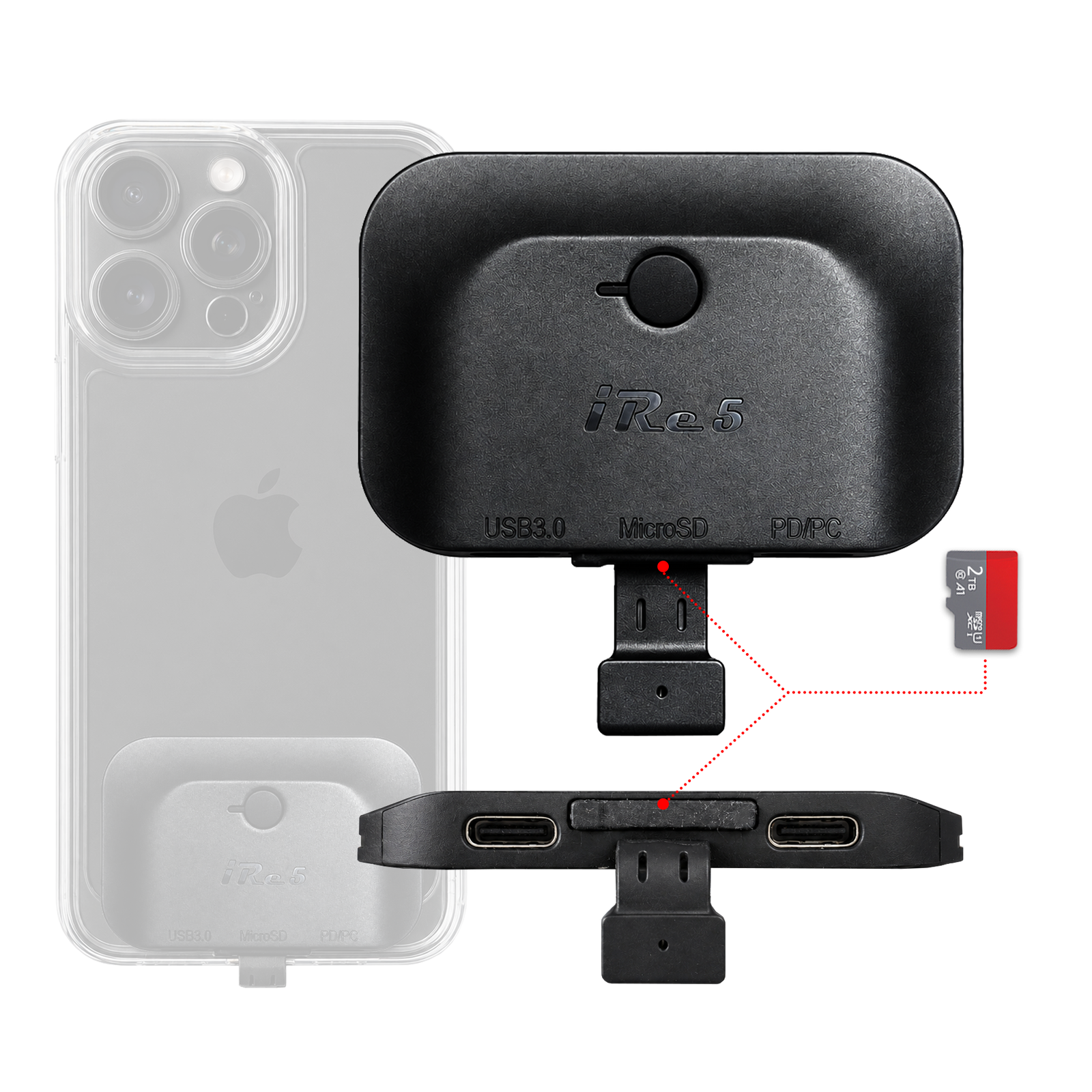 iRe5 X Module External Storage for iPhone & Android, Up to 2TB